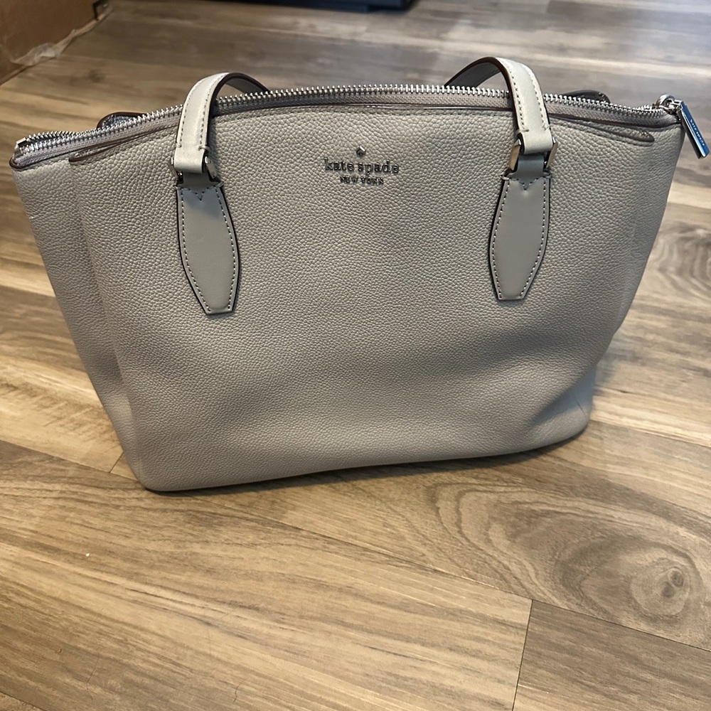 Kate Spade Gray Tote Bag with Structured Design